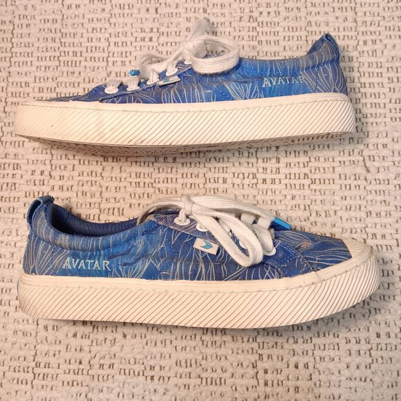 Cariuma Avatar Women's blue printed canvas athletic shoes sneakers sz 7.5 - Picture 5 of 14